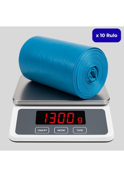 Mulpex Jumbo Boy Mavi Çöp Torbası 80x110 Cm 10 Rulo 13 Kg %2 Dayanıklı Ve Kalın, Ağır Hizmet Geri Dönüşüm