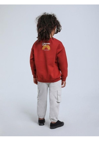 Jack Lions Erkek Bebek Downhill Yazılı Sweatshirt-14342 Kiremit