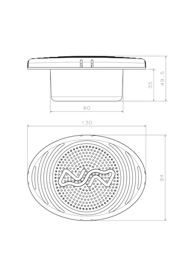 Tekne Kornası. Nuovarade Gömme Korna. 12V Tekli. Marin Korna