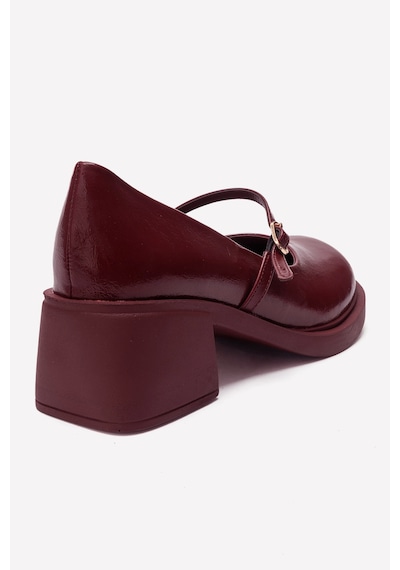 Luvishoes Luanda Bordo Bantlı Kadın Kalın Topuklu Mary Jane Ayakkabı