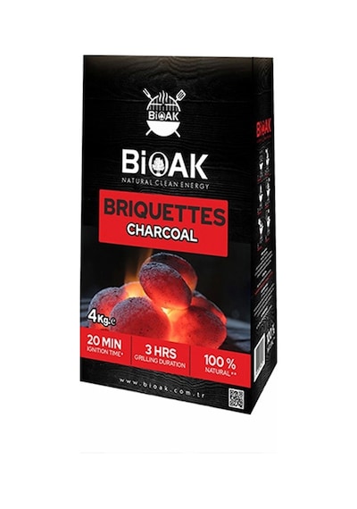Bioak Mangal Kömürü 4 Kg Top Kömür