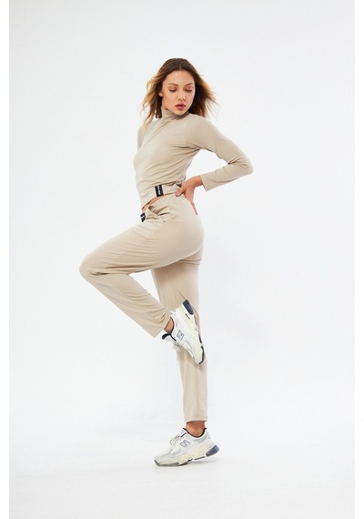 Lesa Wear Soft Touch Balıkçı Yaka Bluz Bej BEJ