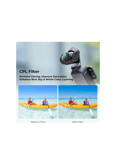 K&f Concept Osmo Pocket 4 Için Filtre Seti Uv/cpl/nd2-32 Nd32-512