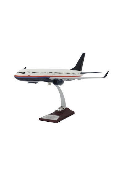 Zekupp Boeing 737-800 1/100 Ölçekli Beyaz Şeritli Tasarım Model Uçak