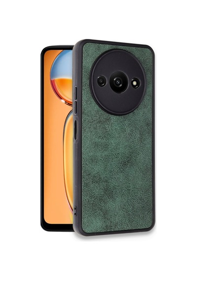 Redmi A3 4g Kılıf Aras Deri Kapak - Koyu Yeşil Bz8683140744052