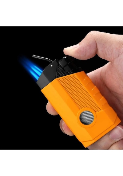 Cm0649 3 Jet Torch Puro Çakmağı Sarı Krom
