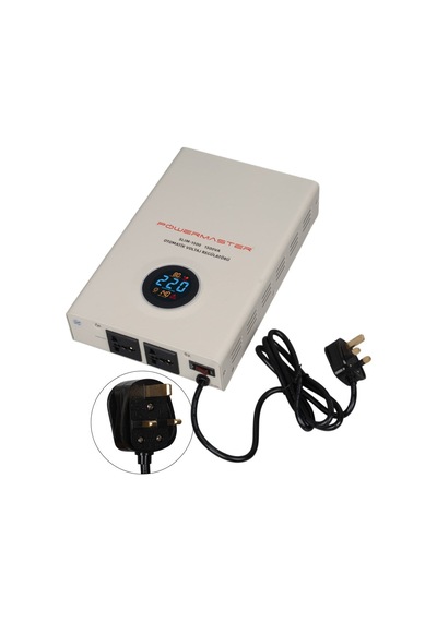 Xtechnx Cihan598476 Powermaster Slım-1500 Otomatik 1500 Watt Kombi Voltaj Regülatörü Uk Soket