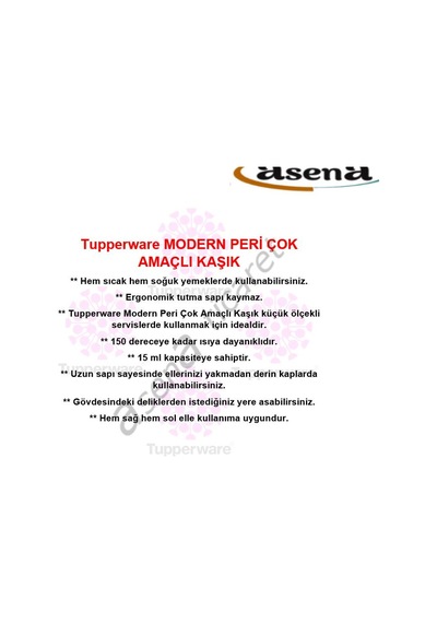 Tupperware Modern Peri Çok Amaçlı Kaşık Mavi Asn