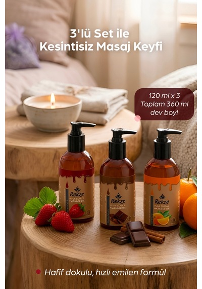 Masaj Yagı Çikolata Çilek Portakal Yenilir Erotik Rahatlatıcılı Vücut Aromaterapi 120 Ml - 537030934