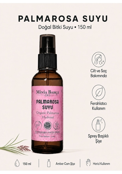 Minia Bahçe Palmarosa Suyu 150 ML