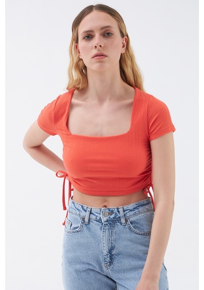 Regular Fit Kadın Tshirt K.kol Turuncu