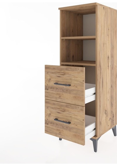 Hyperion Dolap 2 Raflı 2 Çekmeceli 44x44x134 Çam-çam Atlas Çam