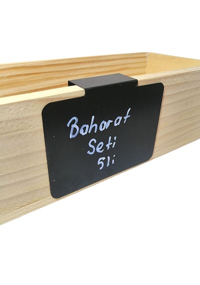 10 Adet Silinebilir Siyah Pvc Etiket 9x6 Cm 20 Mm Geçme Takma