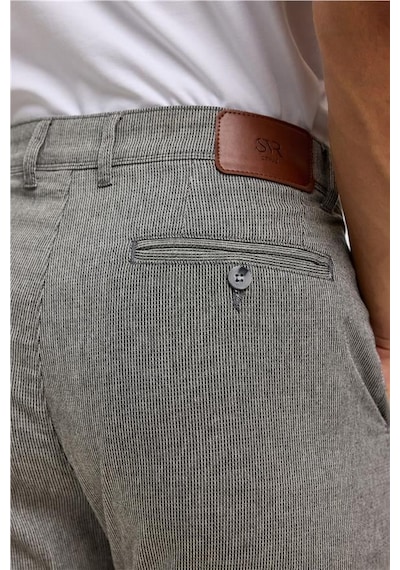 SÜVARİ Siyah Slim Armürlü Pantolon Siyah