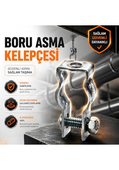 Boru Asma Kelepçesi 1" İnç - 10 Adet