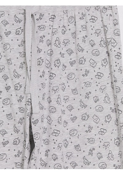 Lcw Dream Gri Desenli Kadın Jogger Pijama Alt
