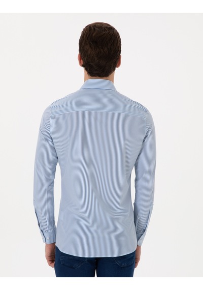 Pierre Cardin Erkek Mavi Gömlek Desenli 50303897-vr036 Mavi
