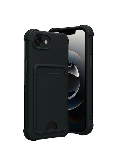 Apple Apple iPhone Uyumlu  16e Kelvin Kartvizitli Silikon - Siyah