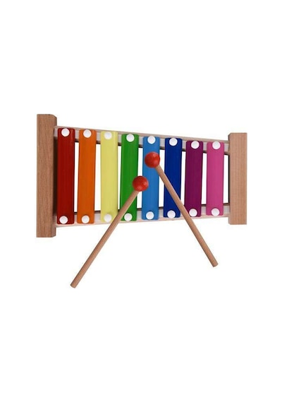 Zuzu Toys Ksilofon Ahşap Selefon 8 Nota 8 Ton 25 CM 8 Tuşlu