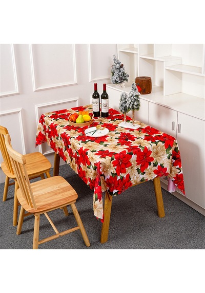 Kırışıklık Dirençli Noel Masa Örtüsü Düğün Ve Ziyafet İçin Parti Dekoratif Kumaş Style Nine