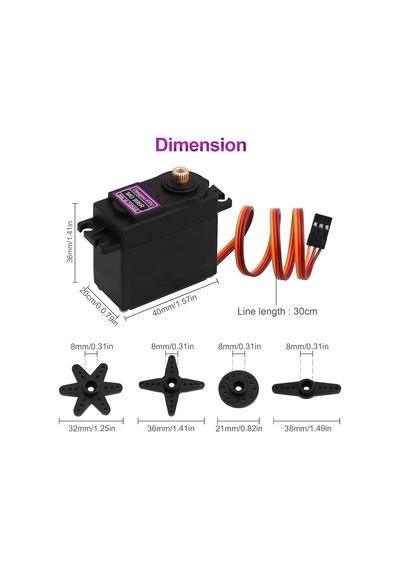 Tower Pro Mg996r Yüksek Torklu Servo Motor - 180 Derece 13kg
