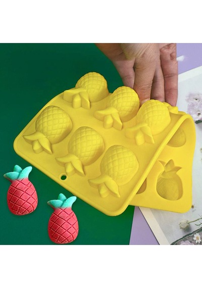 Silikon Kek Kalıp Ananas Kalıbı Şeker Hamuru Jelibon Silikon Kalıbı Renkli