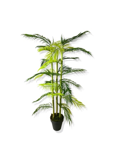 Cihan Çiçekçilik Yapay Ağaç 3 Gövde Bambu Çikas 120 Cm Üretim Saksısı Çok Renkli