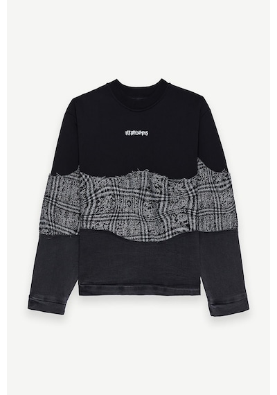 Les Benjamins Les Benjamıns Sweatshırt 010 M Black - Gry Siyah - Gri