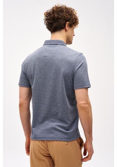 Petrol Slim Fit Dar Kalıp Fermuarlı Polo Yaka Düz Kısa Kollu Tişört-16405 Yeşil