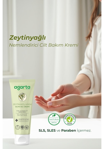 Agarta Doğal Zeytinyağlı Nemlendirici El Ve Vücut Bakım Kremi 75 ML