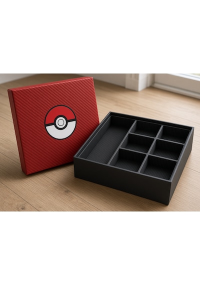 Pokemon Kart Saklama Kutusu Buyuk Bolmeli Pokeball