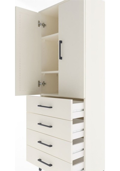 Arges Dolap 3 Raflı 4 Çekmeceli 2 Kapaklı 60x30x163 Aytaşı-aytaşı Aytası