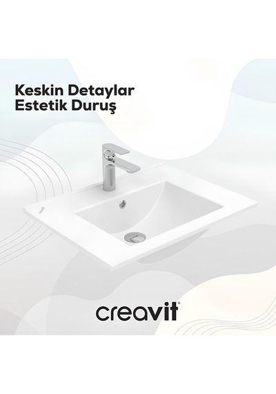 Creavit Su 60 Cm Lavabo Beyaz