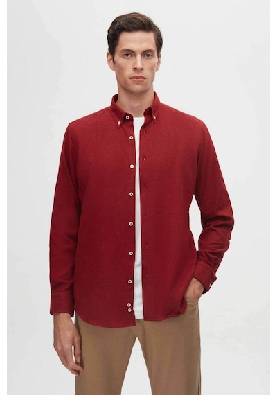 D'S Damat Ds Damat Regular Fit Bordo Düz Kışlık Gömlek 7HC02ORT13265 Kırmızı D'S Damat Ds Damat Regular Fit Bordo Düz Kışlık Gömlek 7HC02ORT13265 Kırmızı