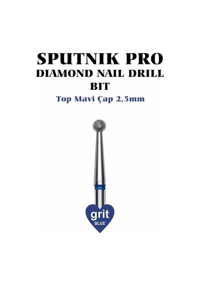 Elmas Top Freze Mavi Çap 2,5mm