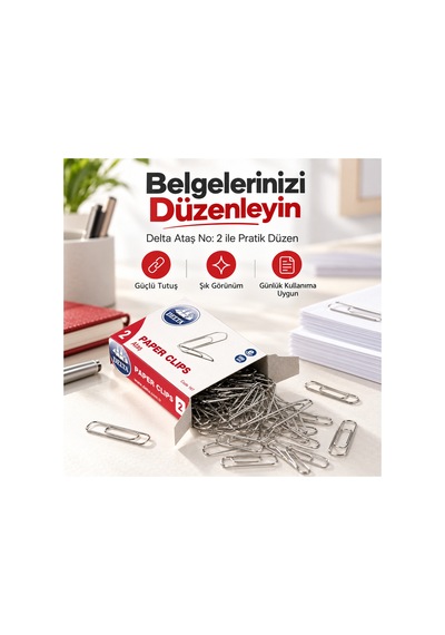 Ataş No:2 Metal Evrak Ataşı