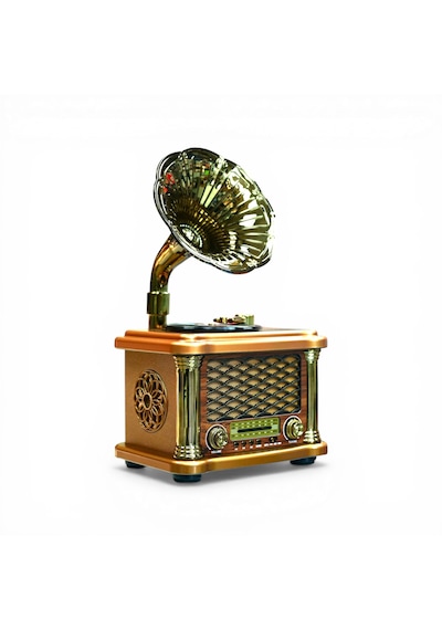 Rt-586a Gramafon Nostalji Radyo,trend Tasarım Bluetooth Nostaljik Radyo Büyük Boy