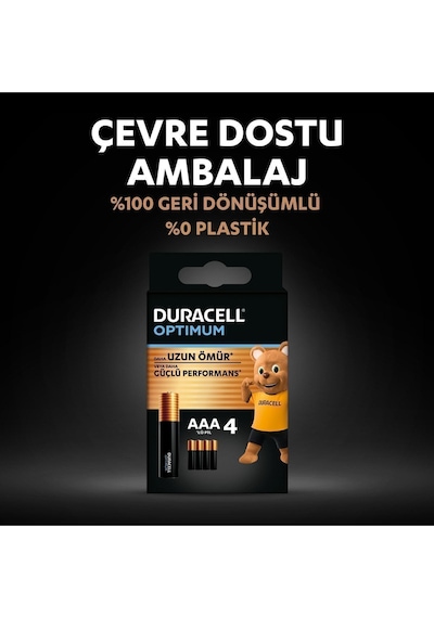 Duracell Optimum LR6/MN1500 1.5 V AA Alkalin Kalem Piller 8'li