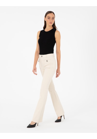 Pierre Cardin Kadın Ekru Pantolon Kanvas-chino 50292885-vr019 Ekru