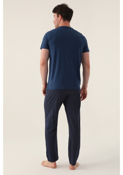 Arnetta Detail Koyu İndigo Erkek Pijama Takımı 5274-42761 İndigo