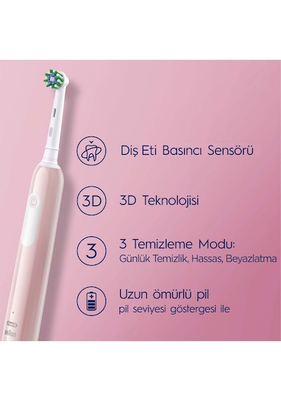 Oral-B Pro Series 1 Elektrikli Diş Fırçası Pembe + Diş Fırçası Başlığı