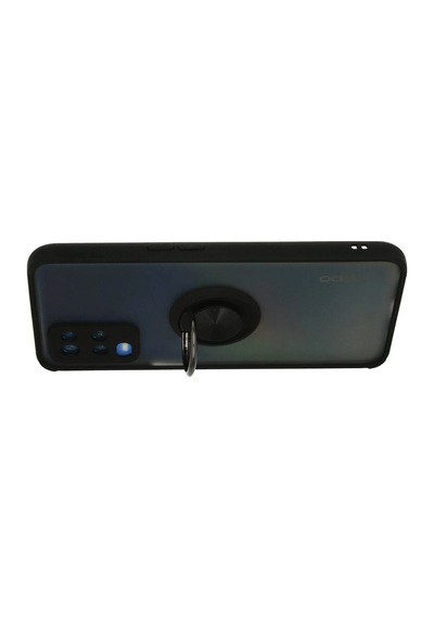 Newface Oppo A54 4g Kılıf Montreal Yüzüklü Silikon Kapak Glblseme - 26 - Siyah Sıyah