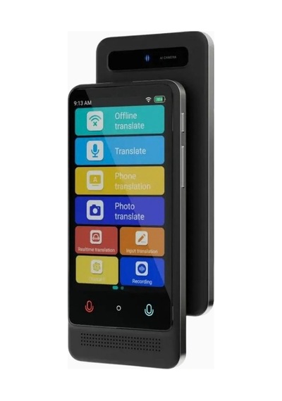 Powerology Smart Translator Siyah, 137 Dilli Taşınabilir Çevirmen Elektronik Sözlükler