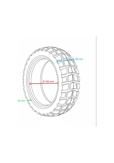 Dış Lastik - E-scooter, 90/65-6.5, Tt, Tubeless, Td-8009