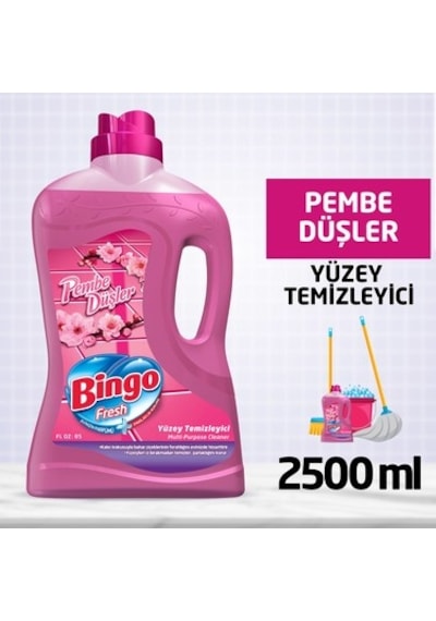 2,5l Pembe Düşler Yüzey Temizleyici Çiçek Kokulu 100'lü Set