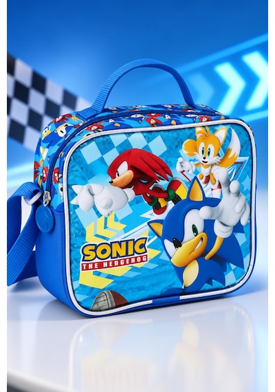 Sonic Beslenme Çantası Çocuk Öğrenci Okul Yemek Çantası Günlük Okul Kullanımı 23x20x10 Cm Çok Renkli