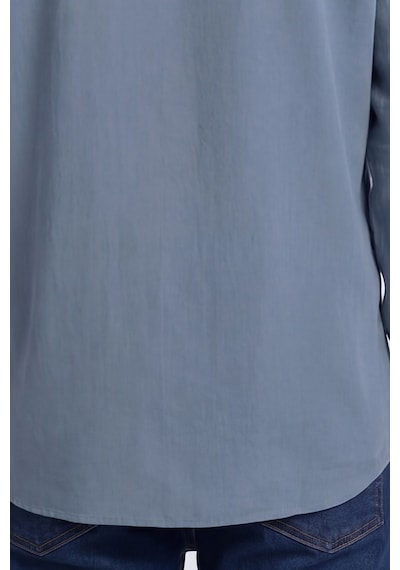 Sabri Özel Erkek Mavi Normal Kesim Regular Fit %100 Pamuk Klasik Yaka Muslin Gömlek