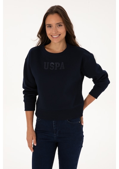 U.S. Polo Assn. Kadın Lacivert Bisiklet Yaka Basic Sweatshirt 50307752-VR033