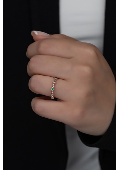 Gümüş Prenses Yüzük Rose Gold Kaplama 925 Ayar Gümüş Rose Gold (511779911)