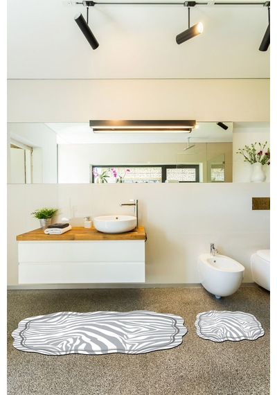 Alanur Lale Lazer Kesim 2 Li Banyo Takimi St210198gr gri